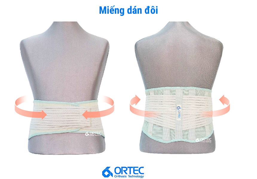 Đai lưng đàn hồi Ortec miếng dán đôi